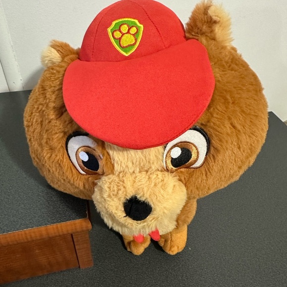 PAW PATROL MIGHTY MOVIE THE ONE AND ONLY CUDLE PILLOW JUNIOR PATROLLER RED 12” - Picture 2 of 10